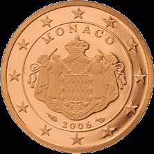 2 Cent UNC Monaco